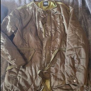 Men's Quilted Military Field Jacket in Olive